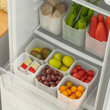 1 pieza Caja de almacenamiento para refrigerador, organizador de frutas y verduras