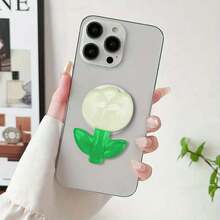 1 件可爱花形手机支架 - 透明夜光树脂可折叠支架，适用于智能手机、生日礼物、圣诞礼物、ABS 材质（斋月手机配件）兼容 、Android 手机、生日礼物、家人、朋友推拉式手机握把、手机支架 - 彩色 - 查看 8