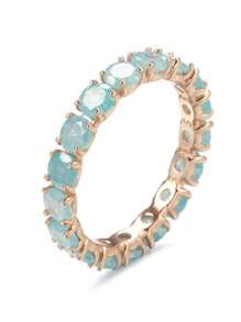 1 pieza Anillo de turquesa de moda retro para mujer, joyas de diseño de nicho de lujo