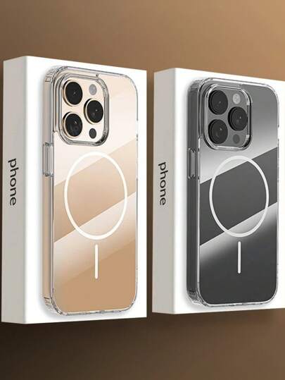 غطاء جديد شفاف بسيط فائق النحافة مقاوم للسقوط متوافق مع هواتف آيفون 16 15 14 13 12 11 برو ماكس بلس، مقاوم للصدمات، مغناطيسي ماجسيف، مقاوم للماء ومقاوم للخدش