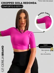 Women Tops - Hot Pink - View 3