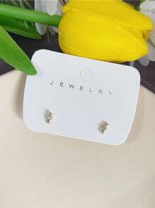 1 paire de mini boucles d'oreilles à clous en forme de bonbons avec des strass, petits modèles uniques pour le cartilage