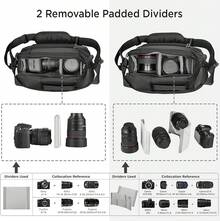 Camera Sling Bag, Waterproof Camera With Tripod Holder, DSLR/SLR/Mirrorless Cameras Shoulder Bag, Crossbody Camera Bags Photography (Black) - 黑色 - 查看 2