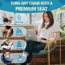 Gel Seat Cushion (20"X20"X2") For Long Sitting, Super Large Gel Cushions For Elderly Pressure Relief, Office/Desk Chair, Wheelchair, Car & Airplane Seat, Couch, Stadium Cushion Pads - 藏蓝色 - 查看 8