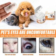 Pet Wet Wipes Cleaning, Dog & Cat Tear Stain Remover Eye Cleaning Wipes, Cleaning Pads To Clean Eye Gunk