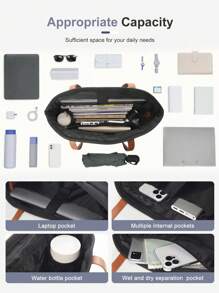 Tote Bag Women Bag, Women Laptop Business Office Work Bag, 14 Inch Computer Compartment Shoulder Bag For Women Top Handle Bag Handbags Casual Bag, Large Capacity Purse Tote Bag For Women With Zipper Shoulder Hobo Bag Shopping Travel Work Crossbody
