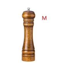 1 pieza Molinillo de pimienta manual de 5"/8"/10", Molinillo de pimienta/especias de madera de roble, Frasco para condimentos, Suministros para fiestas de Halloween y Navidad