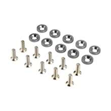 10 buc/set șaibe și șuruburi auto din aluminiu M6, utilizate pentru decorarea compartimentului motorului - elemente de fixare pentru plăcuța de înmatriculare DIY multicolore, finisaj mat, aplicație multifuncțională, modificare decorativă, elemente de fixare din aliaj de aluminiu auto pline de viață, accesorii pentru modificarea mașinii