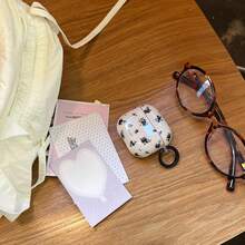 花形 1 件装黑色玫瑰花保护壳适用于 Pro 第 1、2、3、4 代苹果蓝牙耳机