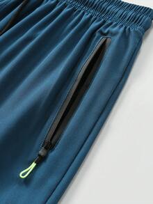 男士夏季冰丝短裤透气运动户外跑步健身房健身休闲宽松百慕大短裤适合徒步、骑行