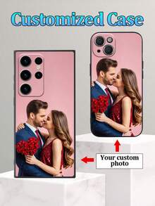 QHowie 定制图像手机壳适用于 16/15/12/13/14 Pro Max，个性化手机壳，定制照片 TPU 保护壳，黑边，适合生日、圣诞节和情人节