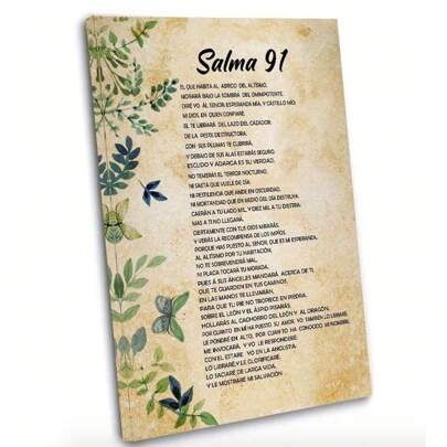 1 pièce canevas d'art biblique inspirante avec verset en espagnol