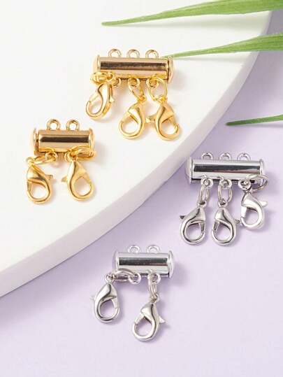 4 قطع من مجموعة إقفال قلادة بطراز بوهيمي، مناسبة لإقفال السلاسل المتداخلة في مجوهراتك، إقفال سلسلة النساء الغير متشابكة، اكسسوارات يدوية DIY، هدايا عيد الميلاد وعيد الشكر والعام الجديد، أساسية لحبال الخرز، معالجة السطح المعدني ناعمة، مقاوم للصدأ، خاص للفنانين اليدويين