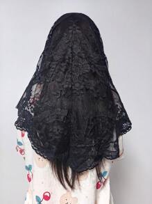 1 pezzo di merletto nero di dimensioni 120cm*58cm, bordatura decorativa per abbigliamento, copricapo, paralumi, tovaglie, orlo di abiti