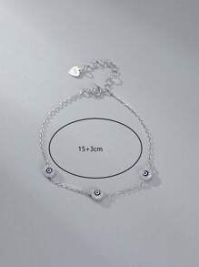 1 pulseira simples de prata esterlina 925 com cristal de zircônia e olho do diabo, presente feminino para o dia a dia/viagem/encontro