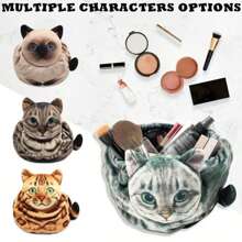 Kosmetyczka podróżna z płaską, ściąganą taśmą, o dużej pojemności, uroczy organizer podróżny i zapięcie na taśmę do makijażu i akcesoriów, nadaje się do przechowywania biżuterii, akcesoriów do włosów, bielizny, podpasek i kosmetyków. Przechowywanie słodyczy na Halloween, prezenty świąteczne, opakowania na słodycze świąteczne, dekoracje świąteczne, prezenty noworoczne, dekoracje noworoczne, walentynki, prezenty urodzinowe.