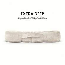 Tufted Garden Kitchen Chair Cushions With Handle Strap - Comfortable Dining Room & Kitchen Seat Pads For Enhanced Seating Enjoyment - Creamy White - View 4