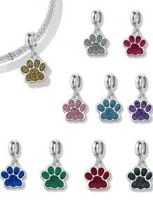 1 pieza Dije de pata de perro con encanto de verano, accesorio para hacer manualmente pulseras, collares y joyería, adecuado para la fabricación de joyas de playa y vacaciones de verano, perfecto para uso diario y como regalo, pulsera hecha a mano, regalo de joyería DIY