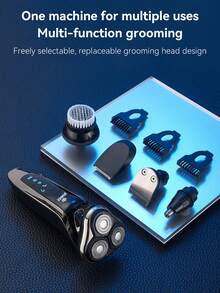 五合一电动剃须刀，3D旋转，可充电，适合商务旅行男士，车内快速剃须，随时随地保持良好仪容，日常清洁使用，送给丈夫的礼物