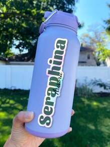 Personalized Name Tumbler - Custom Skinny Tumbler Cup With Straw - Custom Name Gift,Personalized Name Decals - Custom Name Decals - Wedding Decals - Name Stickers,Back To School Gift.