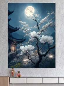 5D DIY pictură peisagistică de noapte cu diamant rotund complet pictură de diamant Home decor artizanat