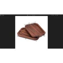 Rectangular Plates - Small - S/2 - Brown - View 3