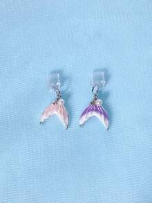 1 件海洋传奇渐变鱼尾防尘塞兼容 iPhone 充电端口 Type-C 充电端口数据端口插头。兼容小米 Oppo Vivo 三星 Iphone5-16 - 彩色 - 查看 28