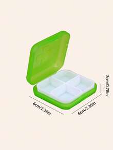 1 mini contenitore portatile per pillole, comodo da trasportare, adatto per pillole, caramelle e piccoli oggetti, contenitore portatile per viaggi e casa, piccola scatola sigillata, contenitore portatile per medicinali, organizer per medicinali.