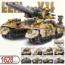 1628-Piece High-Difficulty Military Tank 8-In-1 Assembly Model - DIY Building Puzzle For Study/Living Room Decoration, Festival Gift Collectible, Adult Educational Complex Toy