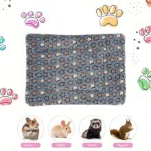 APPKER Adorable Double-Sided Small Pet Mattress - Washable Plush Cage Mat For Rabbits, Hamsters, Guinea Pigs & Squirrels, Durable & Decorative Rug With Playful Star & Paw Print Design, Soft Polyester Material In Assorted Colors - Multicolor - View 9