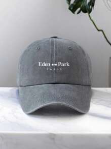 1pc White Bow Floral Print Baseball Cap With "PARK" Logo, Retro Fashion Dad Hat, Sunshade Casual Outdoor Cap, Suitable For Spring, Summer, Autumn Travel, Beach, Halloween, Holiday Gift