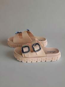 1 Pair Women's Sports Sandals, Cushioned, Suitable For Yoga Pants, Open-Toe, Fashion & Versatile