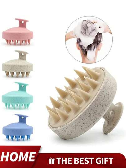 2개/1개 두피 샴푸 브러시 헤드 마사지 브러시 샴푸 빗 부드러운 젤 무향 수동 작동 실리콘 두피 클렌징 브러시, 샴푸 브러시 두피 마사지기, 부드러운 실리콘 강모, 비듬 제거 및 모발 성장을 위한 두피 관리 및 각질 제거 도구, 습식 및 건식 이중 사용, 남성, 여성 및 어린이 헤어 브러시 빗에 적합