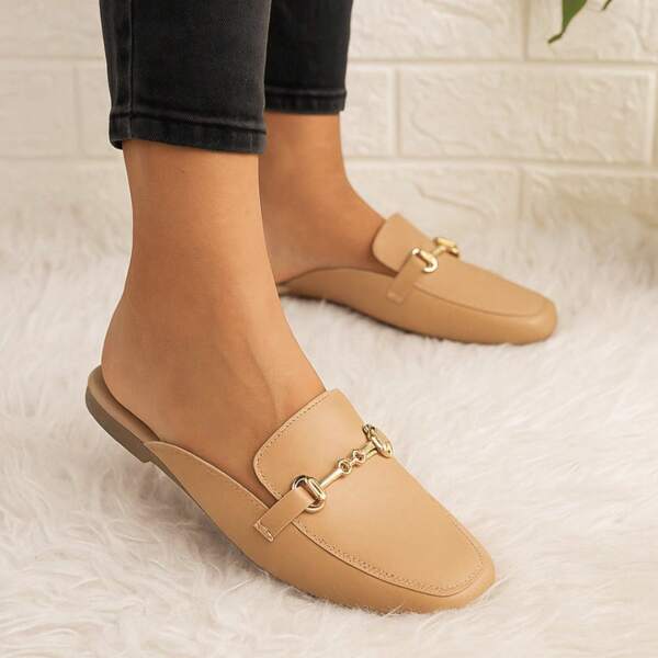 Sapato Feminino Mule Bico Quadrado Casual  Original