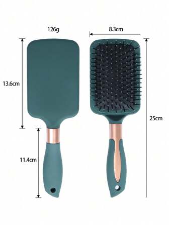 1PC Large Scalp Massage Brush With Green Anti-Slip Cushion, Pain Relief & Hair Growth, Rectangular Hair Comb For All Hair Types, Dry & Wet Use, Hair Styling, Hair Stuff, Comb Hair ,Hair Accessories, Hair Styling Kit, Hair Tool Kit, Hairstyling Set