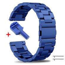 1Pc Stainless Steel 20mm 22mm Quick Release SamsungGalaxy Band Adjustable Replacement Strap Compatible With Samsung Galaxy Watch Gear Active2 S2 Gear S3 Gt 2 HonorWatch HuaweiWatch GT2 42mm 46mm, Huami Amazfit GTS GTR 2e 47mm Fashionable Casual Bracelet Wristband Smartwatch Accessories For Daily,Party,Holiday,Summer Back To School Perfect Gift For Mother, Father, Lover, Student