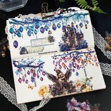 16 件透明 PET 贴纸复古剪贴簿包适用于剪贴簿垃圾日记工艺品装饰日记贴纸、学校用品、返校 - 彩色 - 查看 4