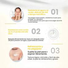 Protector Solar Facial SPF 50+ con Color | Antimanchas, No Graso, Rápida Absorción, Resistente al Agua | Protección UVA+UVB | Base Tonalizante 400 SPF50+ | Ideal para Playa, Deporte y Uso Diario | Apto para Todo Tipo de Piel - Blanco - Ver 4