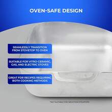 Glow HavenUniversal Unique Square Caldero (6 Quart - 15 Cups), Stainless Aluminum Pot, Oven Safe, Even Heat Distribution And Fast Cooking Dutch Oven Pot With Lid, Rice, French Fries, And More - 9 Quart - 24 cốc - Xem 8