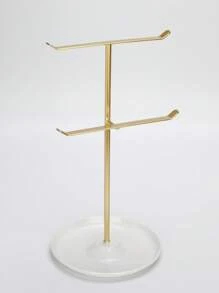 1pc Creative T-Shaped Necklace Display Stand, Earring & Bracelet Organizer, Bedroom Bathroom Office Desk Jewelry Holder, Christmas Gift