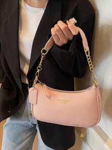 Fashionable And Minimalist Women's Shoulder Bag, High-Quality PU Leather Soft-Sided Armpit Bag, Zipper Closure, Suitable For Women, Girls, Young Professionals, Office Workers, For Work, Shopping, Vacation