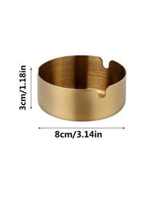 1 件家用创意木质内饰不锈钢盖烟灰缸 - 彩色 - 查看 13