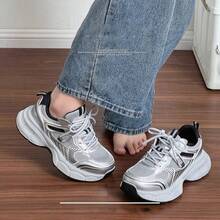 Women Wedge Sneakers - Silver - View 8