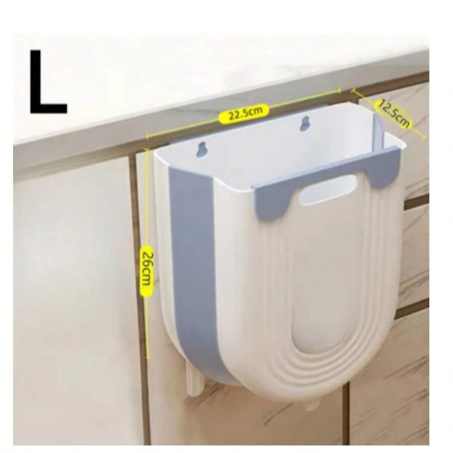 Folding Hanging Trash Can Home Bathroom Cabinet Wall Mounted Trash Can Accessories