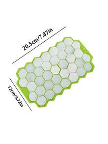 Silicone Honeycomb Ice Tray With Lid Design, Creatively Stackable 37 Compartments Ice Box, Easy To Demold Ice Tray Ice Mold - Multicolor - View 8