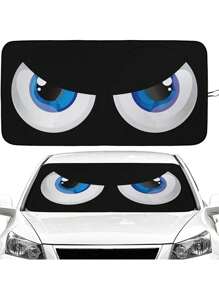 واقي شمس قابل للطي للزجاج الأمامي للسيارة - يوفر حماية كاملة من الأشعة فوق البنفسجية للداخلية، يأتي مع حقيبة تخزين، مظلة للمرايا، إكسسوارات للسيارات