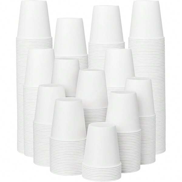 300 Pack 3 Oz Paper Cups, Small Coffee Cups, Disposable Mini Bathroom Mouthwash Cups, Suitable For Party, Picnic, Travel, And Events