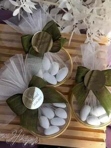 5/10/20pcs 75mm 80mm Handmade Personalized Wedding Gifts, Preferences, Gold Circle Decorative Accessories For Shower Gifts