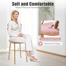 Taburete de tocador moderno, silla de maquillaje linda con respaldo de mariposa - 1 - Ver 6
