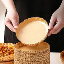 150pcs Pizza Baking Tray, Baking Paper Cups, Oil-Proof & Heat-Resistant Cake Mold, Baking Paper Tray For Pizza, Cookies, Cakes, Breads, Disposable Air Fryer Paper, 150/50pcs - Multicolor - View 8